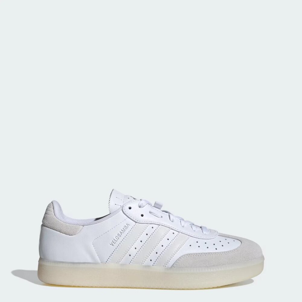 NWT Adidas Men's Velosamba Leather 'Crystal White' Shoes - IG5540